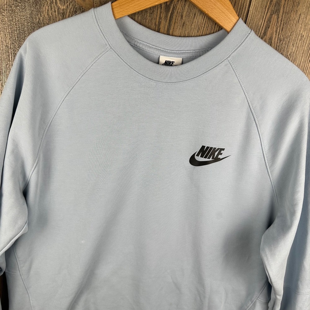 Nike Tech Essentials Sweatshirt Light Blue Terry Crewneck Men's Large DD5257